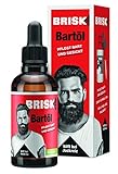 BRISK Bartöl für Männer, 50 ml, Bartpflege mit Teebaumöl, zieht schnell ein,...